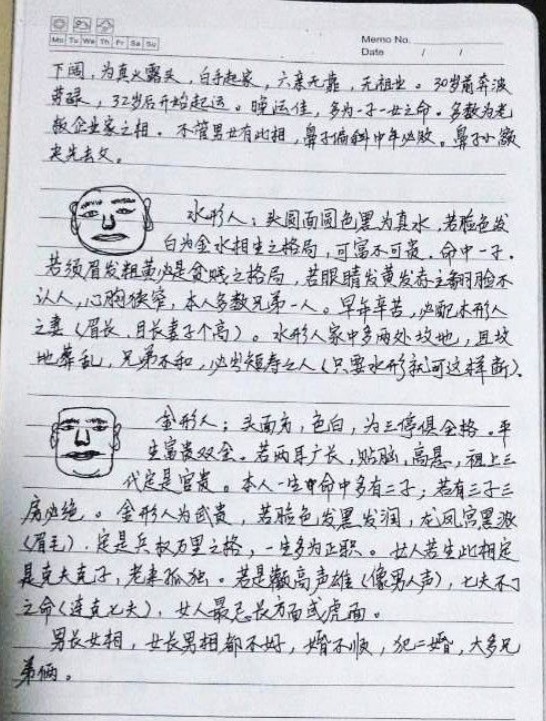 刘勇晖安徽相法笔记手抄本 51页插图1