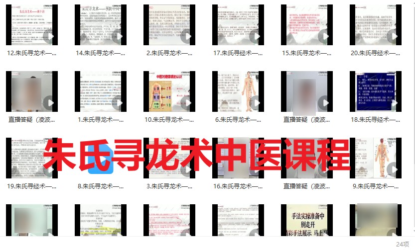 凌波老师 朱氏寻龙术 为中医讲解系列课程视频24集插图