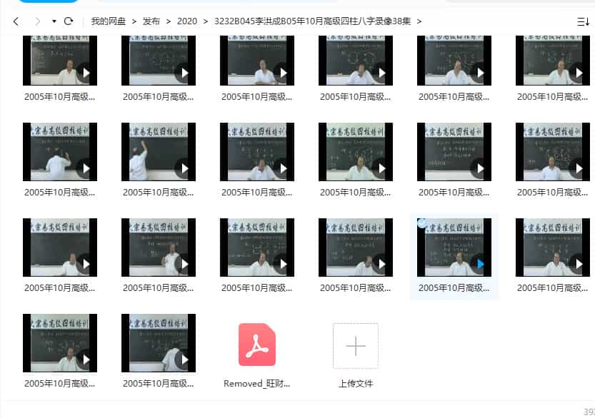 李洪成2005年10月高级四柱八字录像38集插图