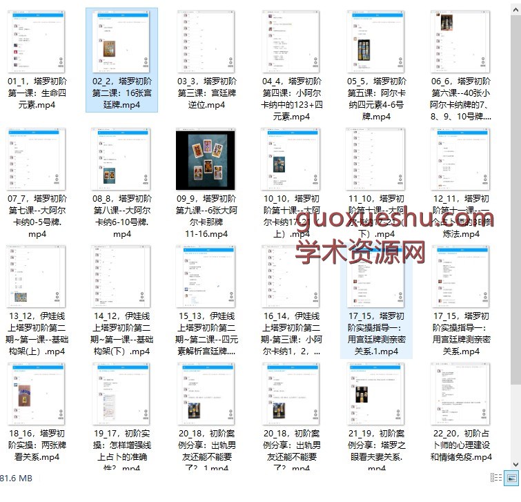 Y伊娃塔罗占卜 塔塔心理图画初阶 24集视频插图