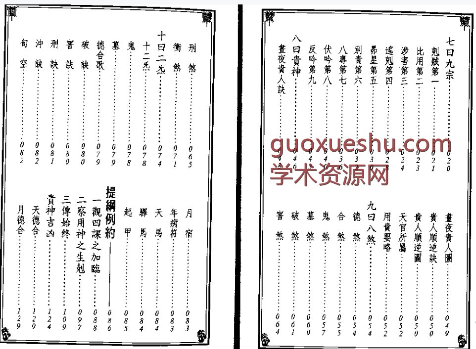 《新编日用涓吉大六壬总归》（上下册全）插图