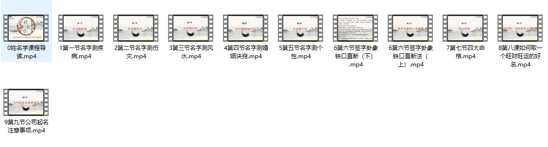 《姓名学》高级精讲11视频插图
