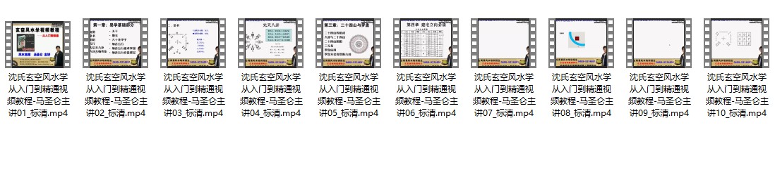 马圣伦 浓氏玄空风水学从入门到精通10集视频插图