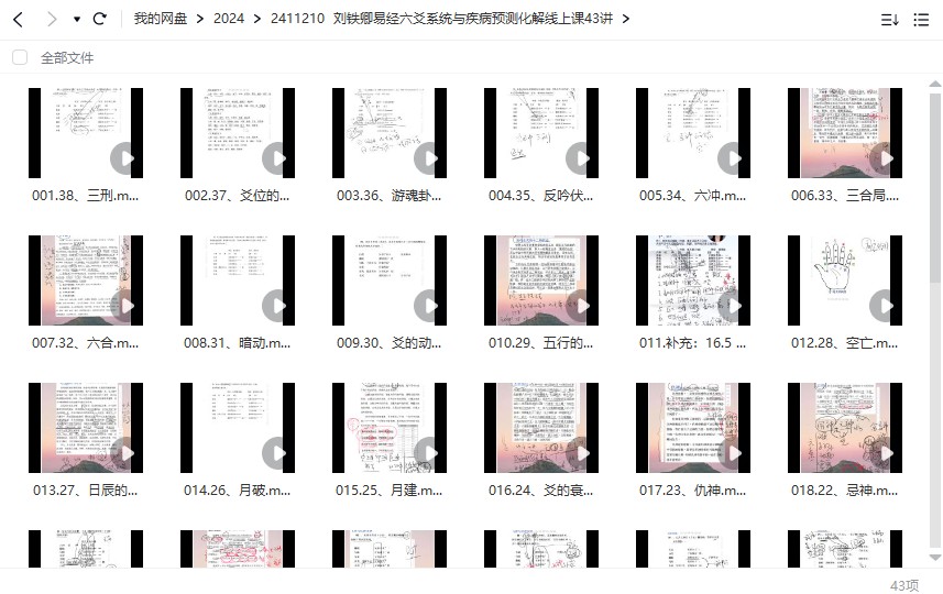 刘铁卿易经六爻系统与疾病预测化解线上课43讲插图