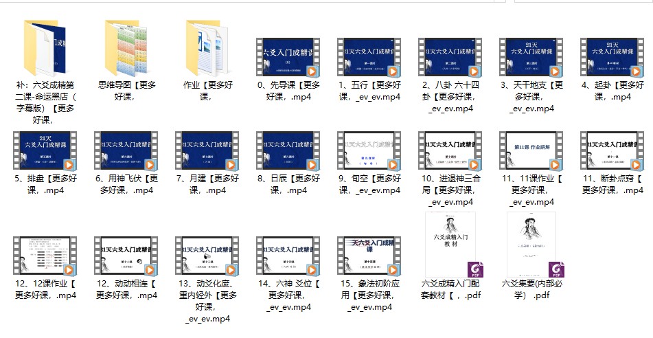 21天六爻入门成精课视频+文档插图