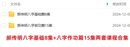 郝传明八字基础8集+八字作功篇15集两套课程合集插图